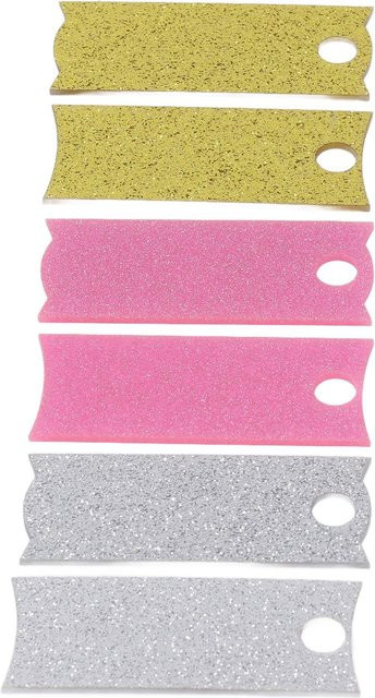 24 Stück GoolRC Acryl Namensschilder Blanko in Pink und Multicolour zum Selbergestalten für 40oz Becherdeckel - Bild 1