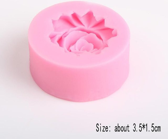 Houspace Silikon Form für 3D Rosenblumen zum Ausstechen von Fondant und Schokolade in Pink - Bild 1