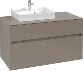 Villeroy & Boch Waschtischunterschrank Collaro in Beige Matt mit internen Schubladen, Wandmontage, B/H/T: 100 x 50 x 54,8 cm - Bild 1