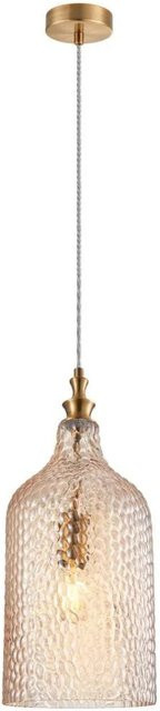 Lindby Pendelleuchte Drakar Vintage Glas in Beige mit E27 Fassung - Bild 1