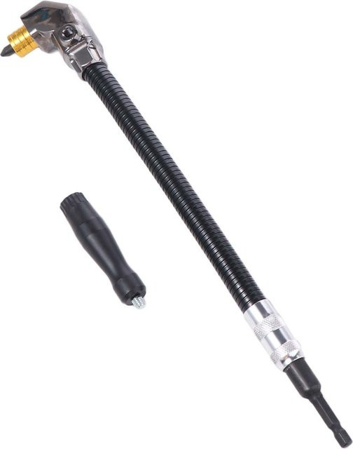 Binchi Outdoor Product 90-Grad-Winkelbohrer mit 6,35 mm Sechskant-Adapter und flexiblem Bit in Braun - Bild 1