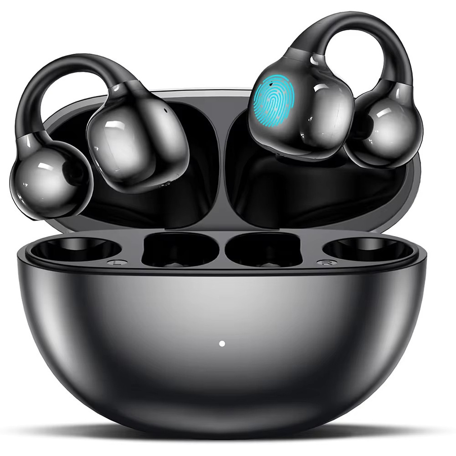 UYUXIO OWS Kabellose Clip-on-Ohrhörer mit Bluetooth 5.4, Offenes Ohr Design für Sport, Schwarz - Bild 5
