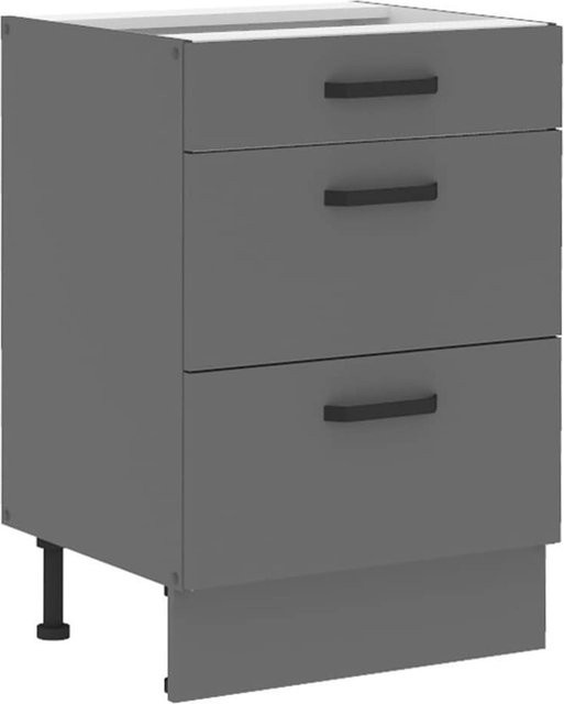 Unterschrank NESSA Küchenzeile in Anthrazit Matt, Breite: 60 cm - Bild 1