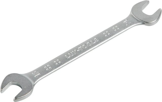 LUX-TOOLS Ringschlüssel aus Chrom-Vanadium in Silber mit den Schlüsselweiten 14 mm und 15 mm - Bild 1