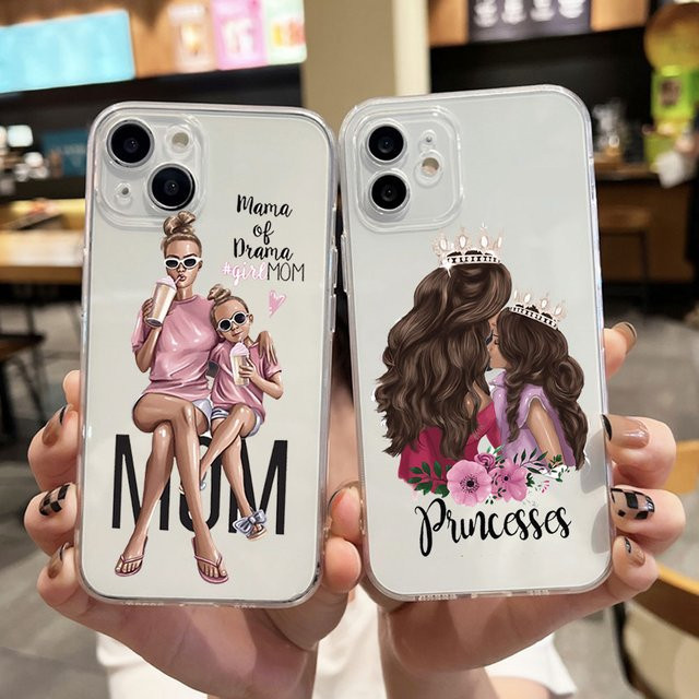 Handyhülle mit Super Mama Papa Design für iPhone 15 14 13 12 11 Pro Max Mini XR XS X SE 7 8 Plus - Bild 1