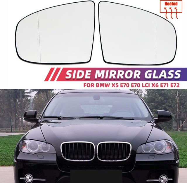 Beheizter Rückspiegel aus Glas für BMW X5 E70 und X6 E71 E72 von MAKIXISO in Transparent - Bild 1