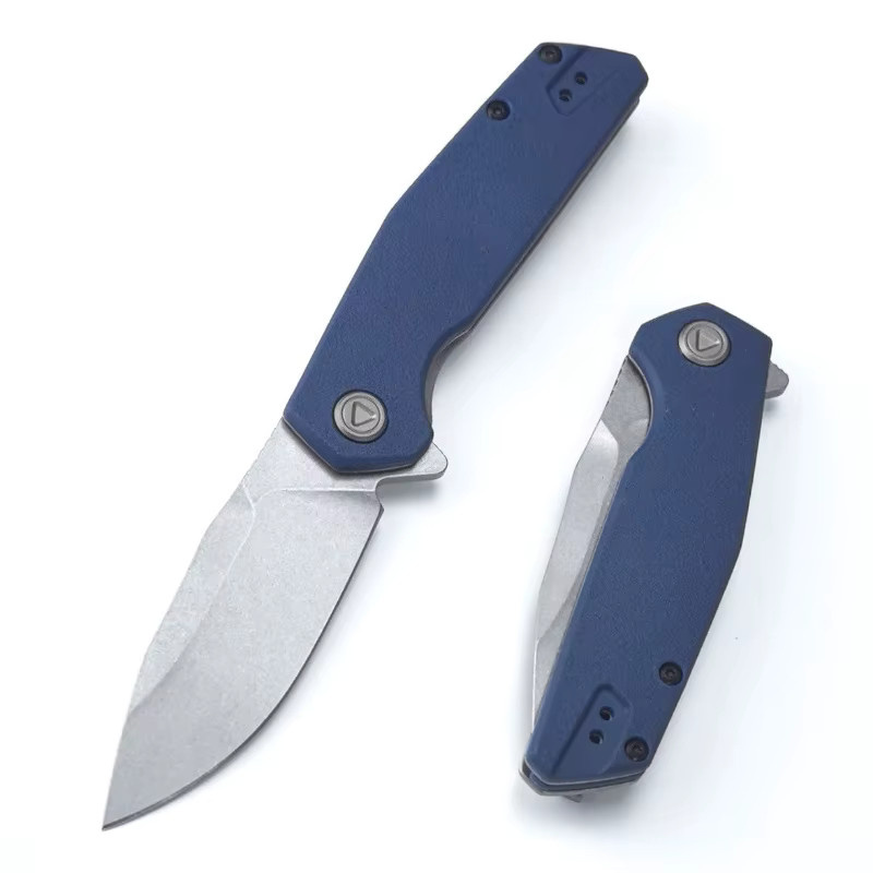 Tragbares 2306 Outdoor-Camping-Klappmesser mit 8Cr13Mov-Klinge und blauem Nylongriff als EDC-Überlebenswerkzeug - Bild 2