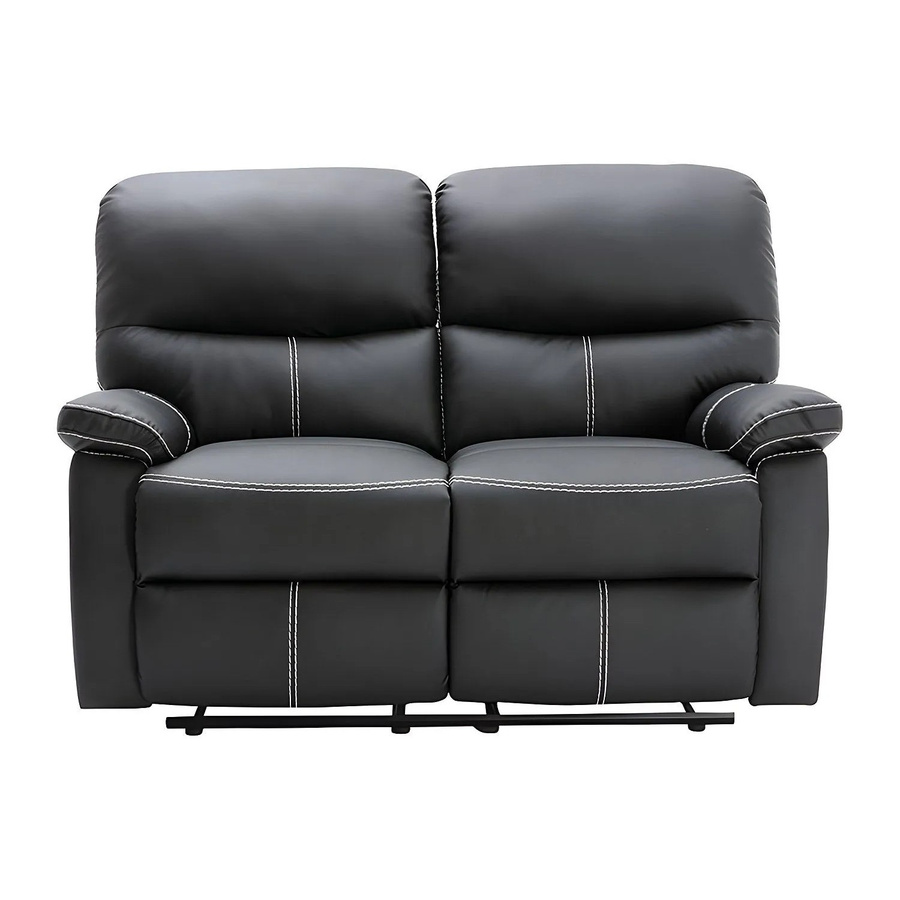Vente-unique Relaxsofa Canby in Schwarz aus Kunstleder, Breite: 133 cm - Bild 2