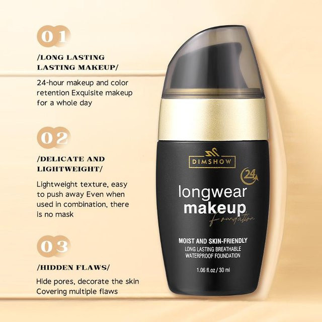 DIMSHOW Foundation, 30 ml, Feuchtigkeitsspendend, Natürliches Finish - Bild 1