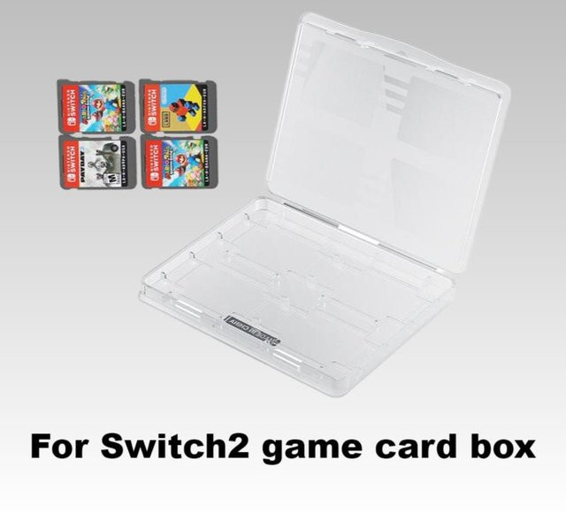 Aolion Spielkarten-Aufbewahrungsbox für Switch 2 und NS2 aus ABS, transparent - Bild 1