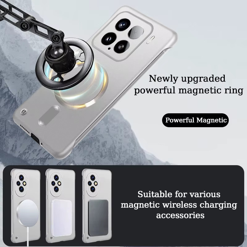 Schutzhülle für Xiaomi mit MagSafe Magnetfunktion, stoßfeste und rahmenlose PC-Magnethülle, Farbe: Grün - Bild 3
