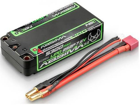 Absima LiPo Modellbau-Akkupack 7,6V 5300 mAh mit 4 Zellen, 140 C und T-Stecker in Schwarz - Bild 1