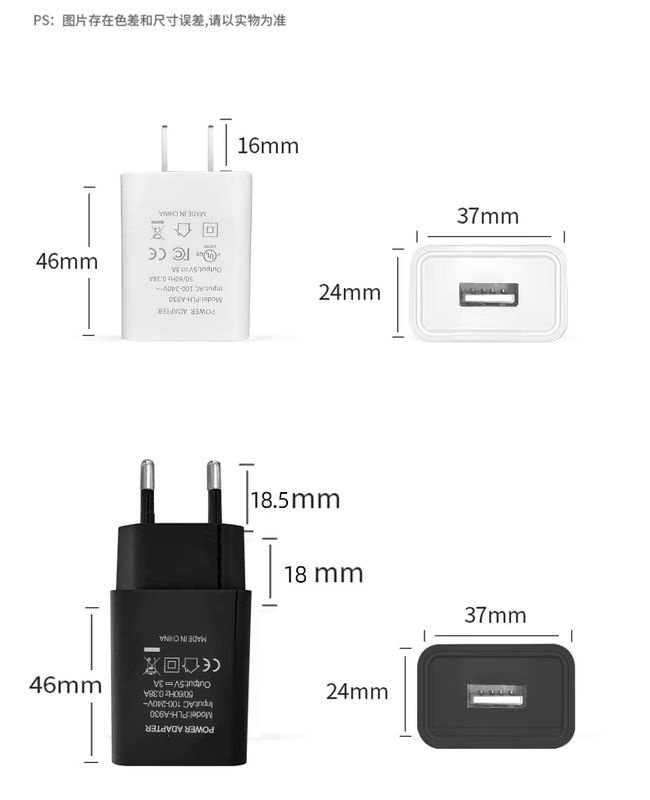 USB Netzteil Adapter 5V 3A mit EU und US Stecker für LED Licht Streifen und Beleuchtungszubehör - Bild 3