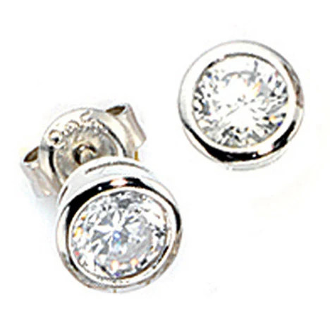Colfem Ohrstecker 925 Silber, Zirkonia, rund - Bild 1