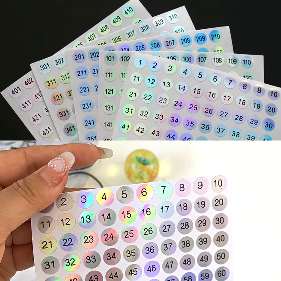 Selbstklebende Zahlenaufkleber 1 bis 500 in Mehrfarben für Organisation und DIY-Handwerk - Bild 2