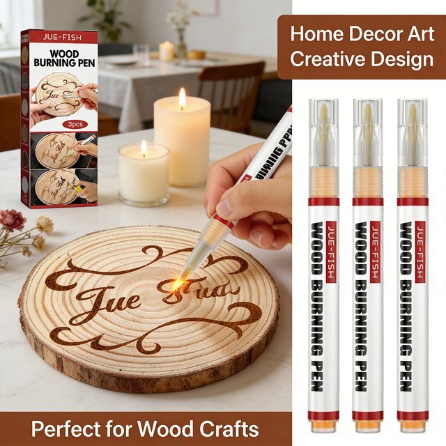 Holzverbrennungsstift Set für DIY-Holzarbeiten in Weiß - Bild 1