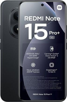 Xiaomi Redmi Note 15 Pro Plus 5G Smartphone mit 256 GB Speicher, 8 GB RAM, 6,83 Zoll Display, NFC und Black - Bild 6