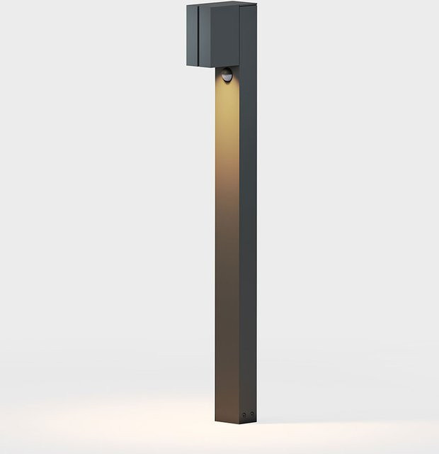 IP44.DE Cut Control LED-Pollerleuchte mit Bewegungsmelder in Anthrazit/Grau aus Aluminium und Glas - Bild 1