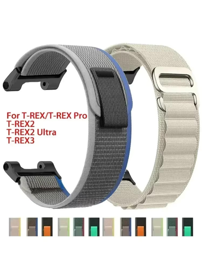 OAKCHARM Uhrenarmband Nylon, Schwarz, Amazfit T-REX 3/2/T-Rex/T Rex Pro 2 - Bild 6