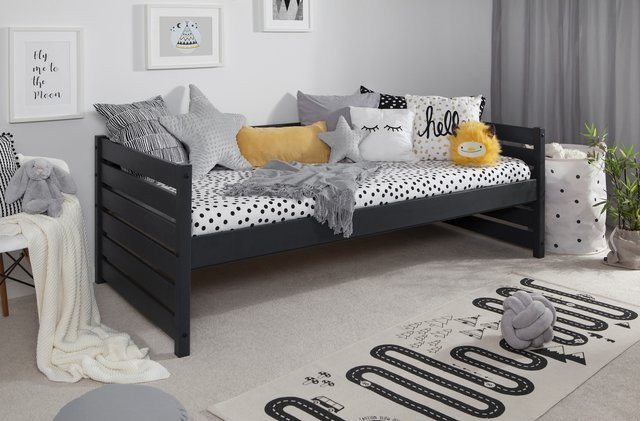 TiCAA Sofabett Naomi aus massiver Kiefer mit Schlaffunktion, Breite: 90 cm, Länge: 200 cm - Bild 1