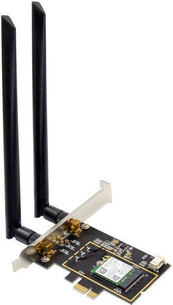 Microconnect MC-PCIE-INT7260DUAL PCIe Netzwerkkarte mit Dual-Band WiFi 5 und Bluetooth in Schwarz - Bild 1