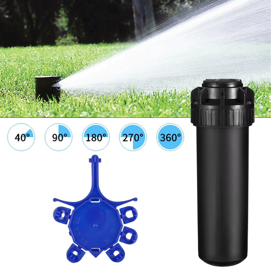 Adhere To Fly Verstellbarer unterirdischer rotierender Sprinkler in Schwarz mit 1/2 Zoll Innengewinde für Garten und Rasen - Bild 5