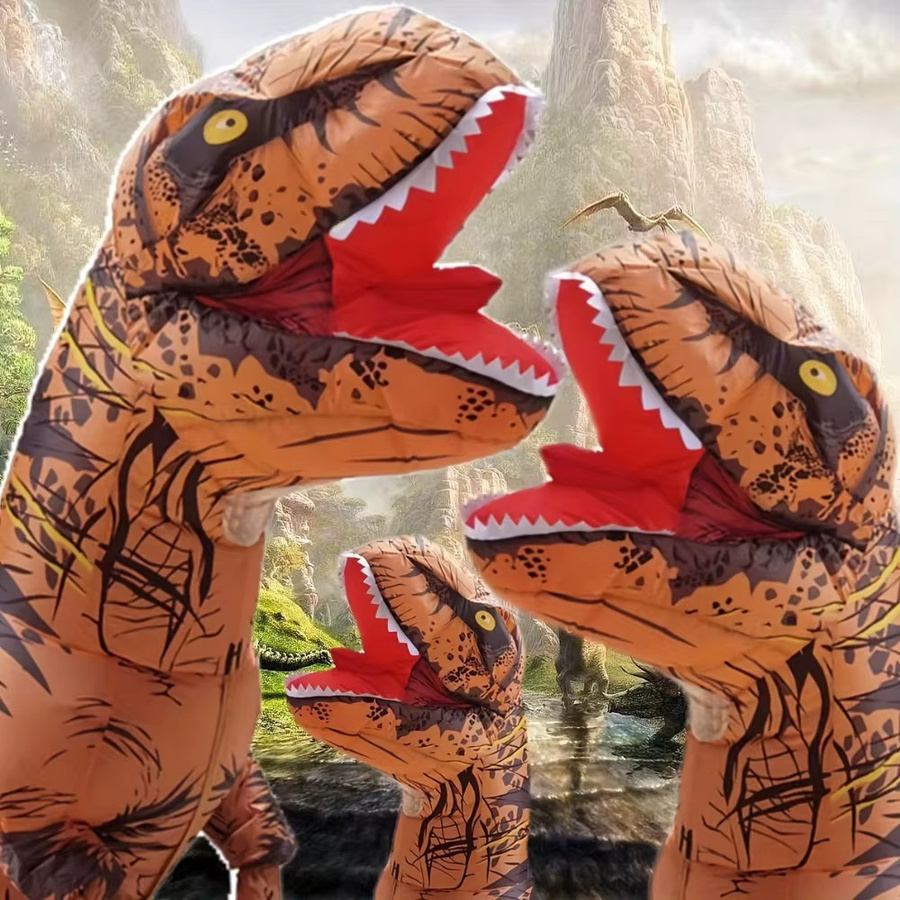 Hangchen Family Dinosaurier Aufblasbares Tyrannosaurus Rex Kostüm, Unisex - Bild 4