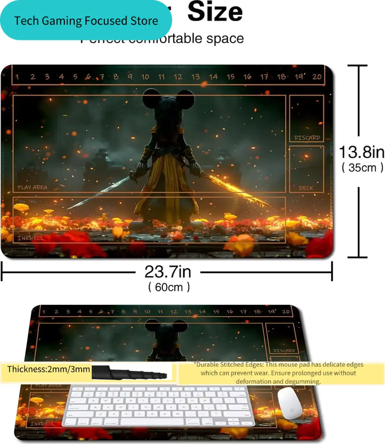 Potdemiel Lorcana Spielmatte Sammelkartenspiel Mauspad in Multicolour - Bild 2