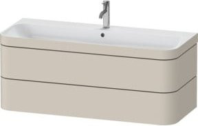 Duravit Möbelwaschtisch-Unterschrank Happy D.2 Plus in Tau matt mit 2 Schubladen und 1 Handtuchhalter, B/T: 117,5 x 49 cm - Bild 1
