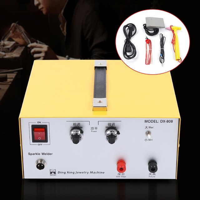 CNCEST 80A Puls-Punktschweißgerät Elektrische Schweißmaschine für Gold, Silber und Eisen in Gelb - Bild 1