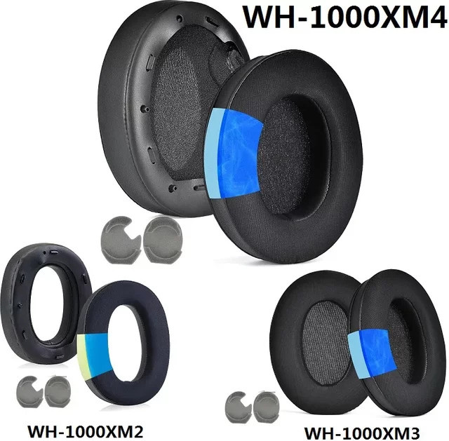 Verbesserte Kühlgel-Ersatz-Ohrpolster für Sony WH-1000XM2 WH-1000XM3 WH-1000XM4 und WH-1000XM5 Kopfhörer in Schwarz - Bild 1