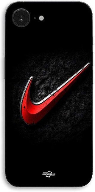 Maniacase iPhone 17e Schutzhülle mit Nike Logo in Rot und Schwarz - Bild 1