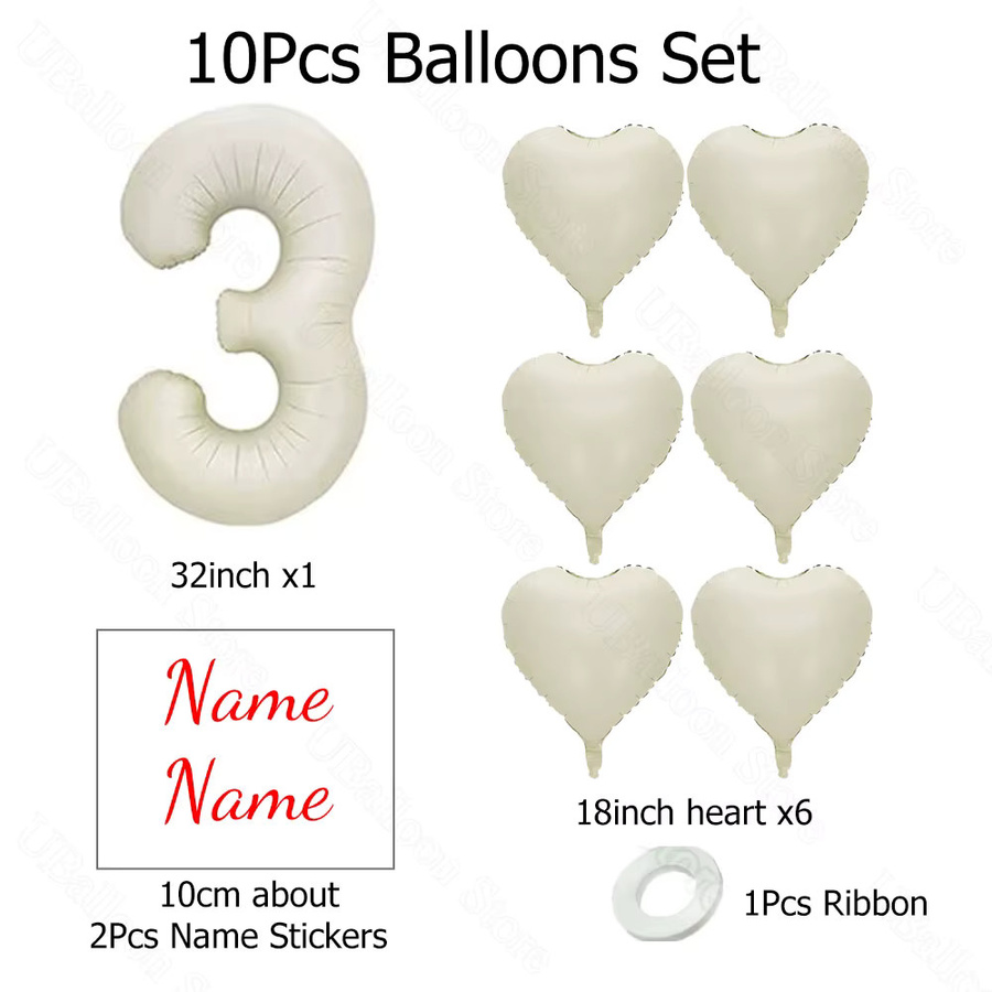 Personalisierte Herz Folienballons in Creme Beige für deinen Geburtstag oder dein Jubiläum von MicroPlush - Bild 2