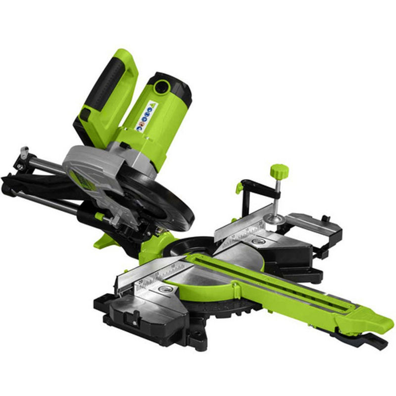 Zipper Kapp- und Gehrungssäge ZI-KGS255DS, grün, 2000 W, 240 V - Bild 4