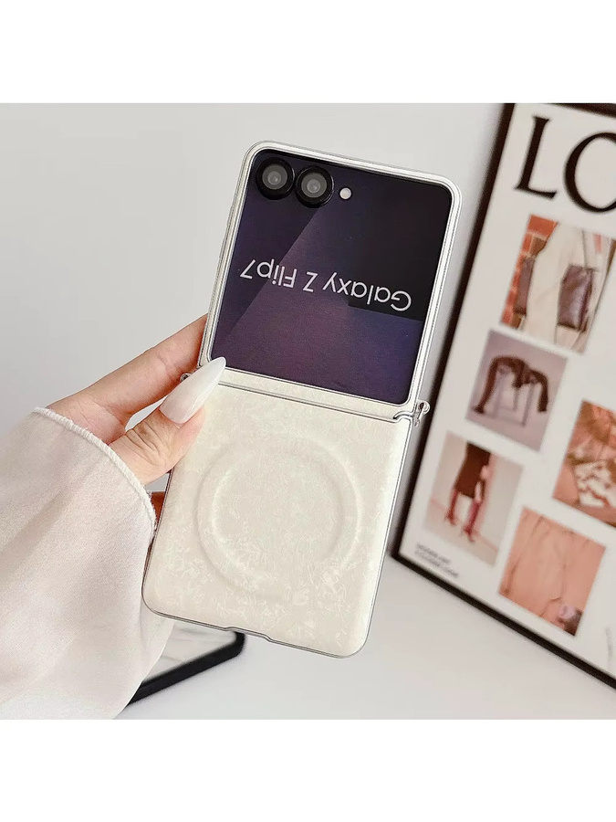 Dopamin-Farbpalette Magnetische Handyhülle mit Magsafe und Scharnierschutz für Samsung Galaxy Z Flip 7 FE 6 5G in Grün - Bild 4
