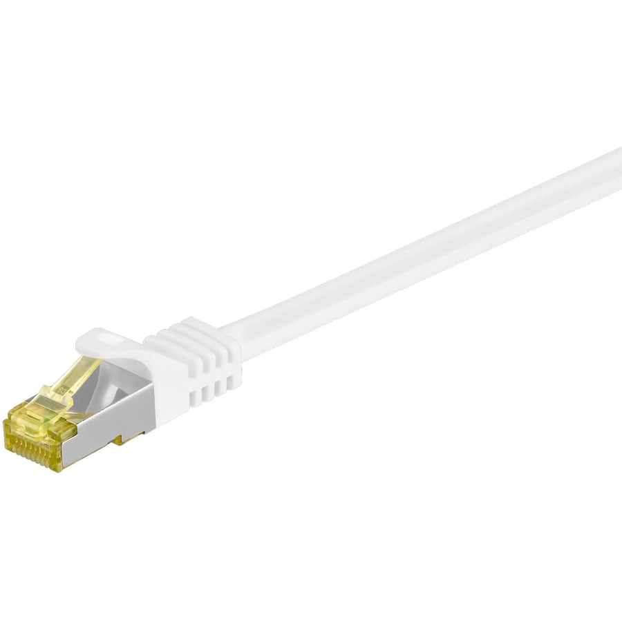 Goobay Patchkabel RJ-45 SFTP Cat 7 Ethernet LAN Kabel in Weiß - Bild 1