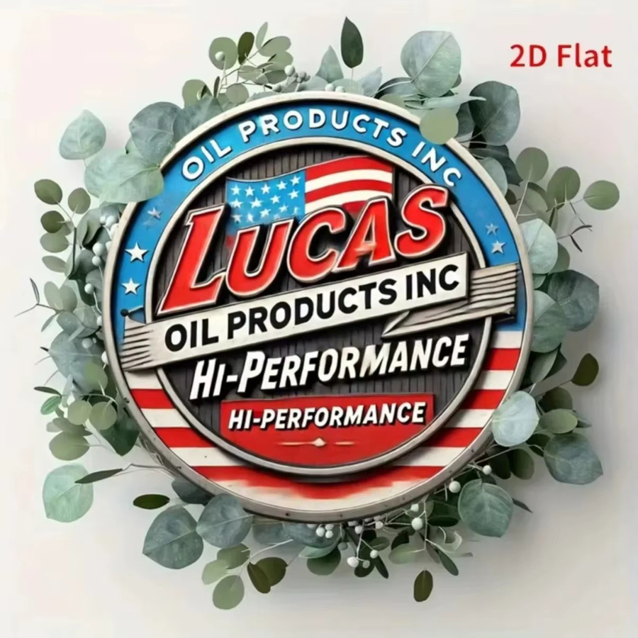 CIFBUY LucasOil Metallschild rund in Multicolour zur Wanddekoration für Garage und Werkstatt B: 20 cm, H: 20 cm, T: 20 cm - Bild 5