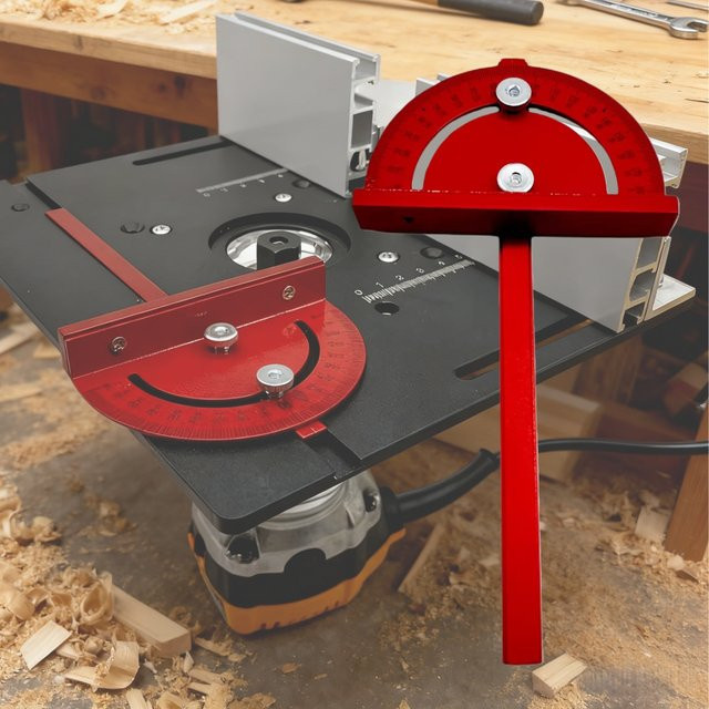 Präzisions-Winkeldrucklineal aus Aluminium in Silber für die Holzbearbeitung, Gravieren und Fräsen von Werkstischen - Bild 1