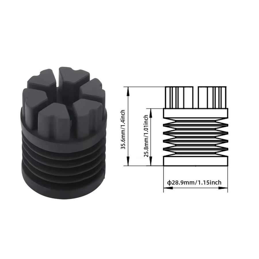 Anti-Vibrations-Füße für Bambu Lab P1S und X1 Carbon, rutschfeste und staubgeschützte Gummi-Pads in Schwarz, passend für H2D A1 und A1 Mini 3D-Drucker - Bild 4