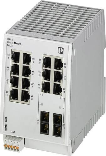 Phoenix Contact 2702905 FL SWITCH 2214-2FX Industrial Ethernet Switch, Grau - Bild 1
