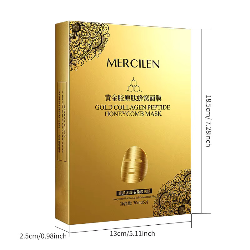 MERCILEN Gold Collagen Peptide Honeycomb Mask, 30 ml, Gesichtspflege - Bild 2