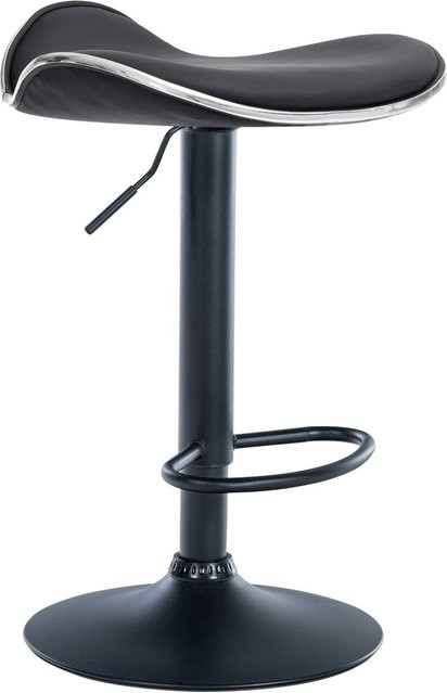 DELUKE Barhocker TANOR in Schwarz aus Kunstleder, höhenverstellbarer Barstuhl mit 360 Grad Drehsitz, B/T/H: 45 x 45 x 71 cm - Bild 1