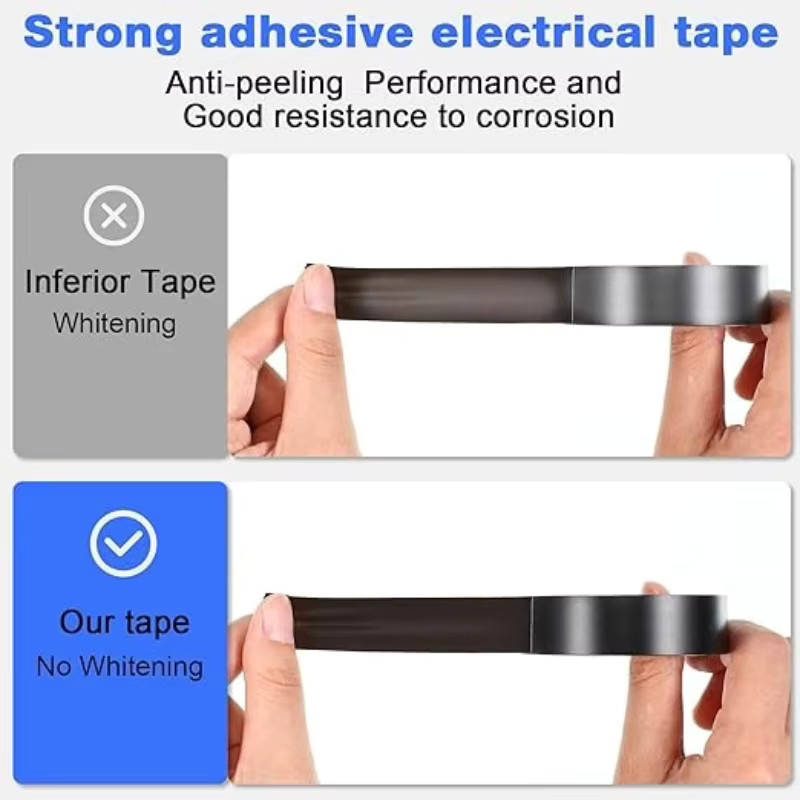 Hitzebeständiges Hochtemperatur-Isolierband aus schwarzem Vinyl, flammhemmendes Elektroisolierband für Industrie und Haushalt, 6 m oder 10 m - Bild 3