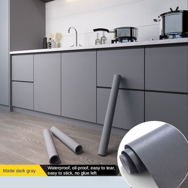 Selbstklebende Vinyl Wandtapete von ctzsoop in Grau, abziehbare PVC Raumdekoration für moderne Wände, Breite: 40 cm - Bild 1
