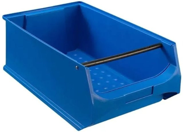 PROREGAL Sichtlagerbox Blau mit Griffstange, H x B x T: 20 x 30 x 50 cm - Bild 1