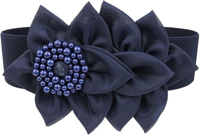 Hüftgurt Blumendekoration, blau, Damen - Bild 1