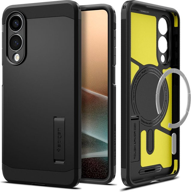 Spigen Tough Armor MagSafe Schutzhülle für Samsung Galaxy S25 Edge S937 in Schwarz - Bild 1