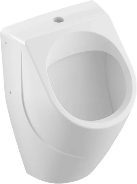 Villeroy & Boch ONovo Urinal mit CeramicPlus Beschichtung, Zulauf von oben und Absaugspülung, Weiß, Wandmontage, B/T/H: 32,0 x 56,0 x 33,5 cm - Bild 1