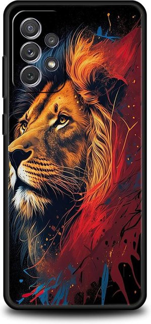 Samsung Handyhülle mit Löwen-Design für Galaxy A15 A14 A25 A54 A34 A51 A71 A72 A73 A32 A52 A52S A11 A21S A31 A41 5G A53 5G weiche Schale Multicolor - Bild 1