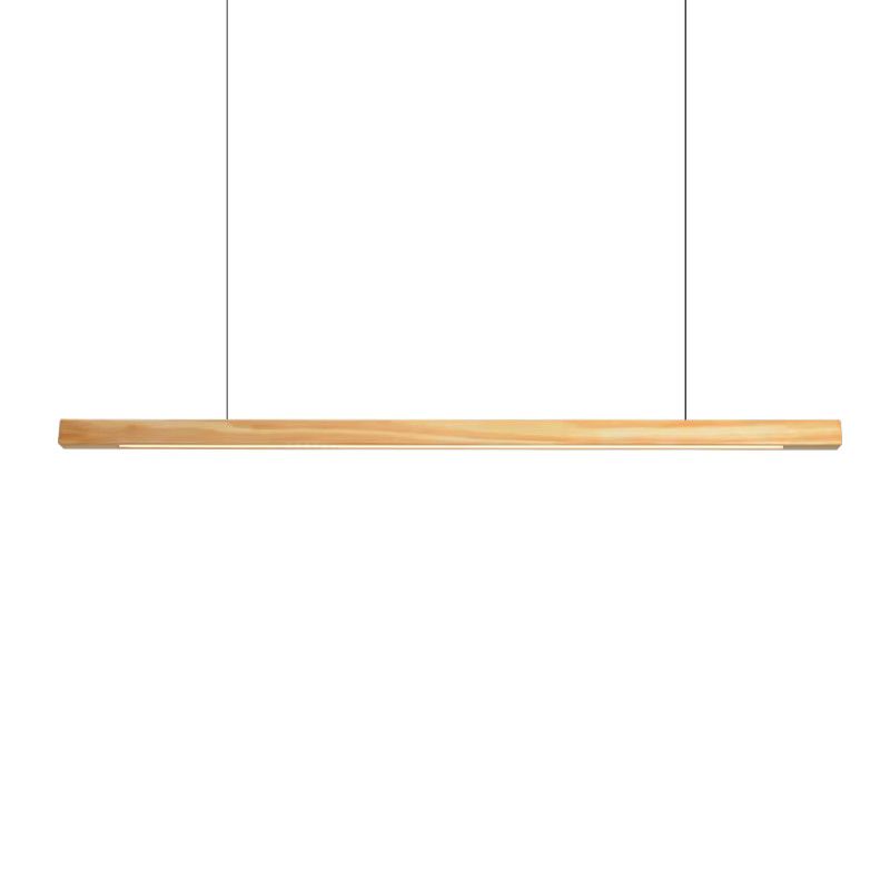 HomeLover Vintage Nordic Long Linear Pendelleuchte aus Holz als höhenverstellbare Hängelampe für Bar und Büro - Bild 3